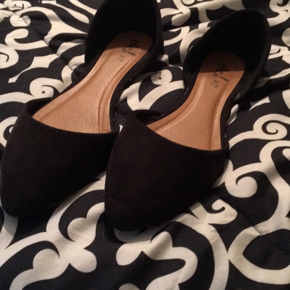 Shoes - Rue 21 black velvet dorsay flat